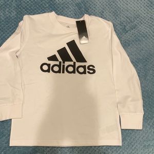 Adidas boys white long sleeve t-shirt size Small/8